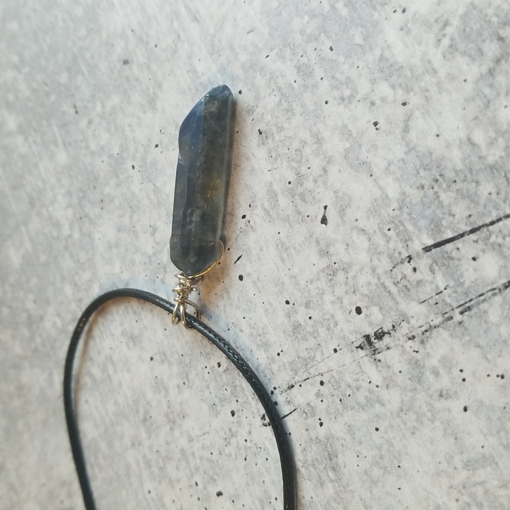 Aura Quartz Sterling Silver Necklace